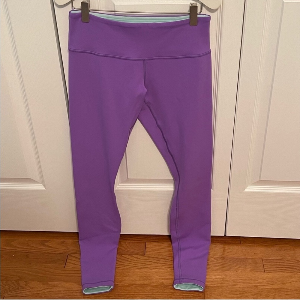 Lululemon Wunder Under Pant *Reversible Power Purple / Aquamarine